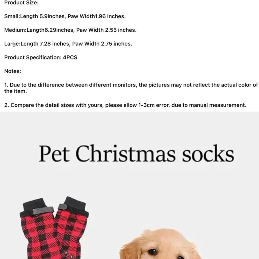 New 4 warm pet socks size medium